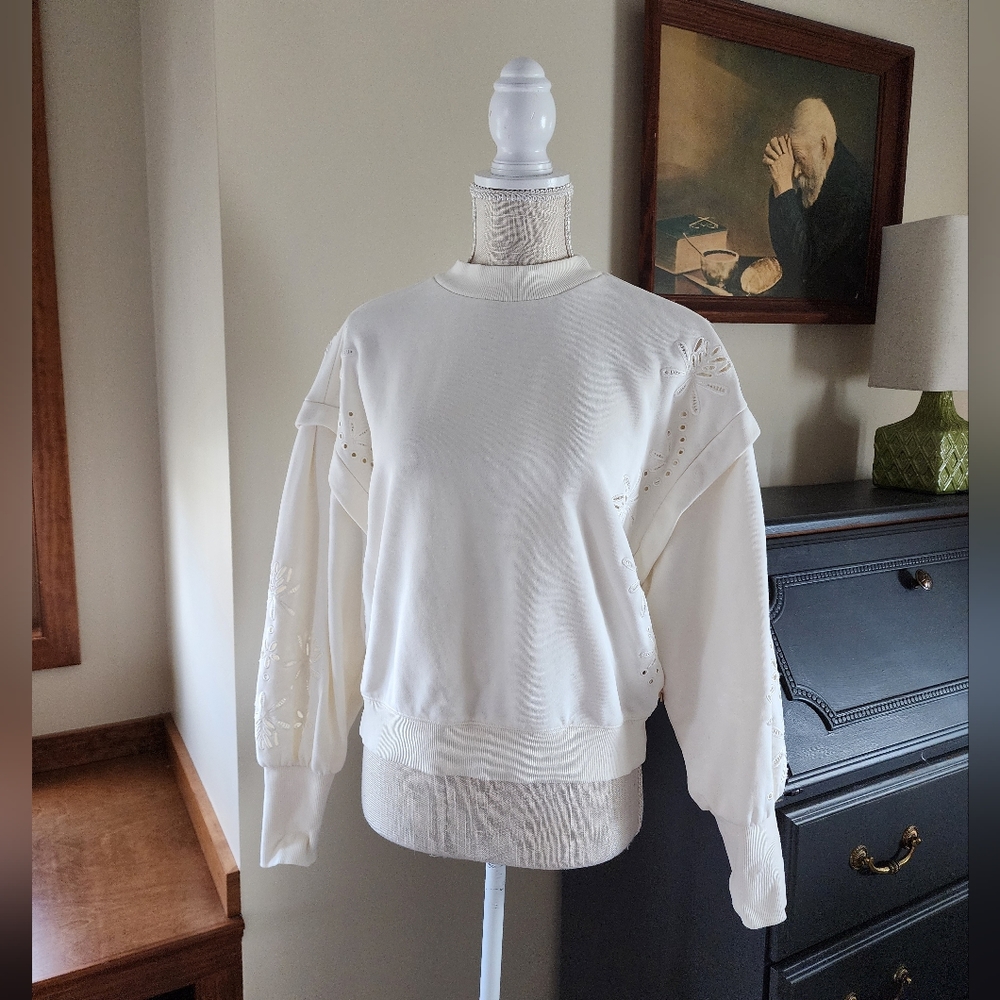 Scotch & Soda cream Off White Womens Pullover top size XS sweatshirt